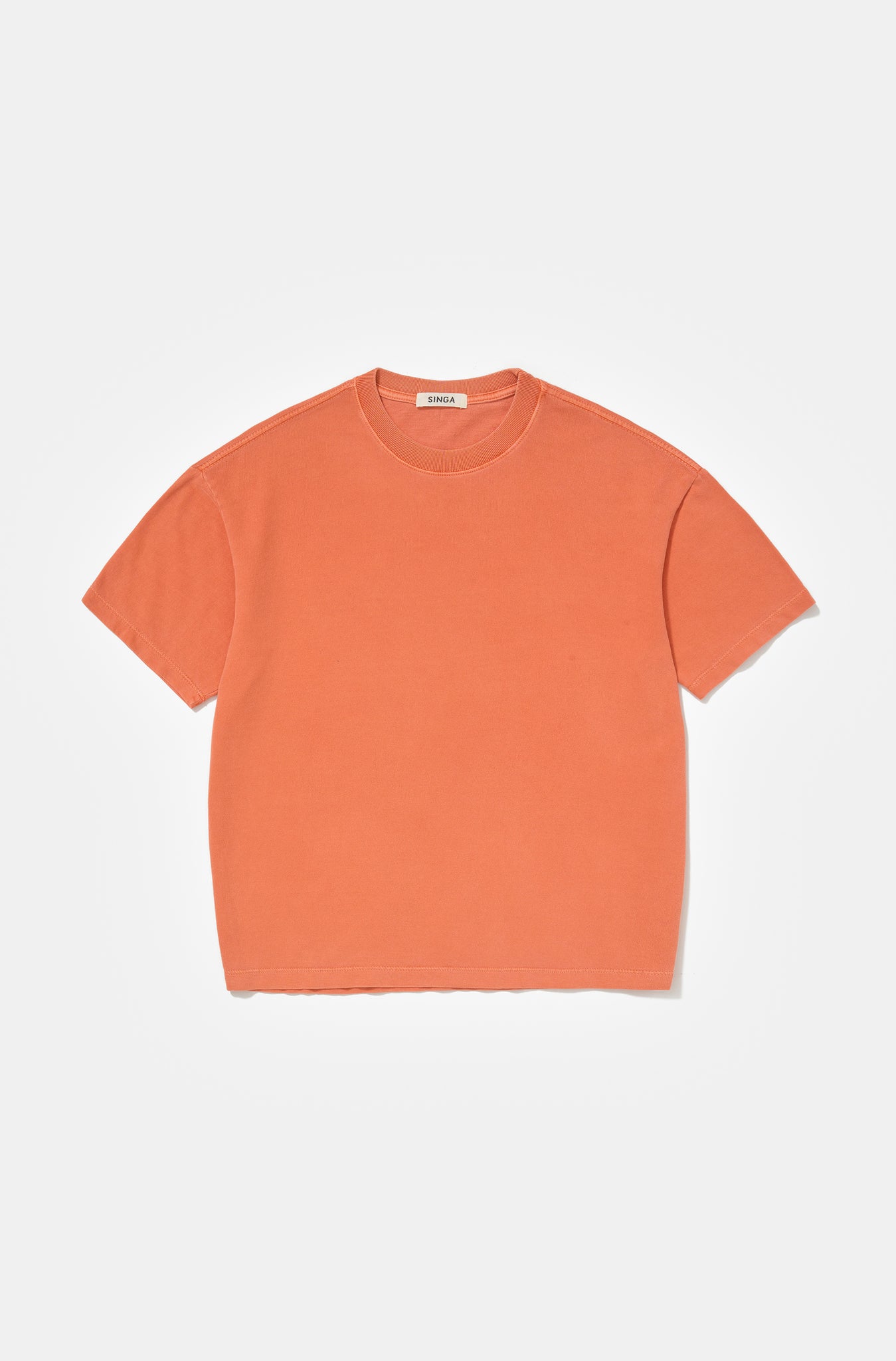 Camiseta Boxy Regular Laranja Queimado